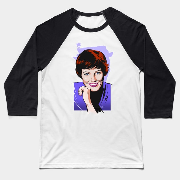 Julie Andrews - An illustration by Paul Cemmick Baseball T-Shirt by PLAYDIGITAL2020